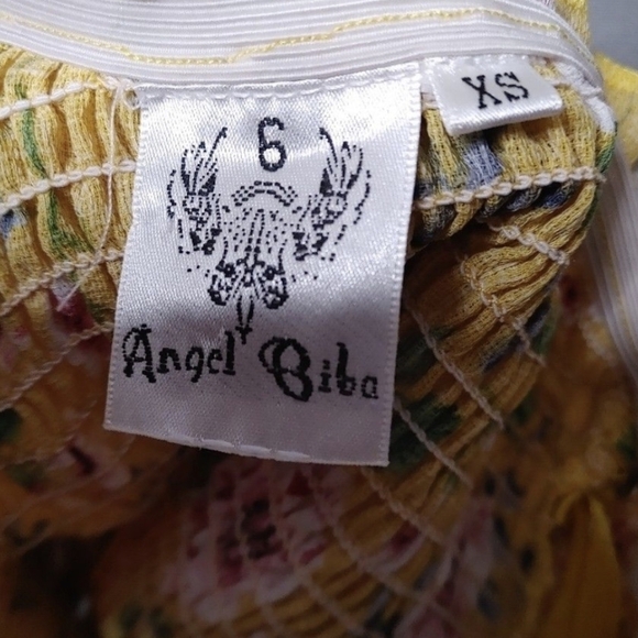 COPY - ANGEL Biba Smocked Floral Crop Top XS - Picture 5 of 6